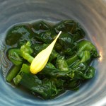 北の味紀行と地酒 北海道 - お通し。菜の花のおひたし。