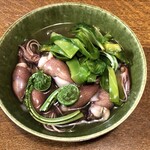 ろっかん - ホタルイカとコゴミと野カンゾウのお浸し