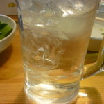 Udon Kameya - 焼酎（芋）水割り二杯目