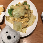 夜食屋らーめん民民 - キャベツ玉子炒め Stir Fried Cabbage with Eggs at Yashokuya Ramen min-min, Yurakugai！♪☆(*^o^*)