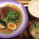定食・丼 すず食堂 - ｵｲｽﾀｰｿｰｽ仕立ての煮豚定食(1200円)
