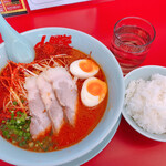 山岡家山形西田店 - ウルトラ激辛ラーメン　半ライス