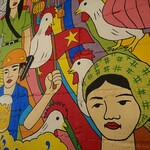 BIA HOI CHOP - 店内の壁画
