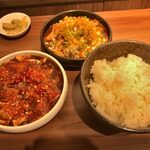 麻婆豆腐TOKYO - 「W麻婆豆腐定食(東京麻婆・チーズカレー麻婆」1,200円