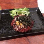 焼肉 天 - 馬肉ユッケ