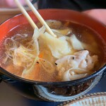 Kyuutaya - 味噌汁をひっつみ椀にチェンジしてもらいました。