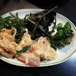 おふくろ - からし菜、苦菜、鮪のぬたなど