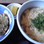 えん - 玉子とじうどんとカツ丼(ミニ)