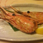 かっすい亭 - ボタンエビの頭は焼いてくれた♪