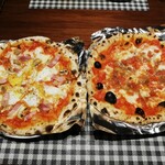 ダ マサ - ビスマルクピザと、アンチョビのピザ。