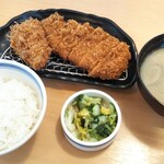 Katsuhana Tei - 麦豚ロースカツ&ヒレカツ980円