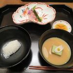 Fuefukigawa Onsen Zabou - 向付・飯・汁