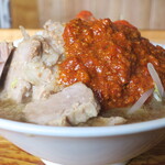 にかいや - ぶた入りオロチョンラーメン＋トッピング全部