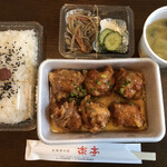 楽亭 - から揚げ甘酢あん弁当