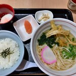 Noko udon - 明太卵かけご飯セット　825円