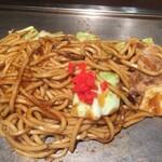 Tsuruhashi Okonomiyaki Teppanyaki Omoni - 豚焼きそば