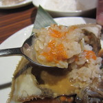 炭火焼肉・韓国料理 KollaBo - ご飯を入れて、残った蟹身とたまごご飯♡