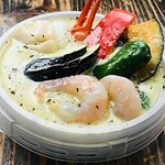 綠咖哩搭配各種海鲜和大量蔬菜*附米飯