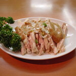 Steamed chicken with sesame sauce