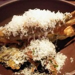 イル アオヤマ - ●フリット、稚鮎、琵琶湖、タラの芽