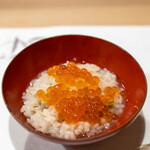 うを徳 - 2020.4 花山椒鍋3杯目：イクラ乗せ〆雑炊