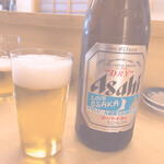 すし藤田 - 瓶ビールで乾杯