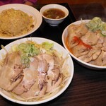 らーめんでぽっと - 豚そば 850円、からし豚そば 880円、チャーハン(スープ付き) 700円