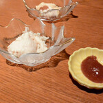 肉料理かなえ - ミノの湯引き（梅肉）