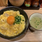 親子丼専門店 ○勝 - 特製塩親子丼＋鶏スープ