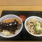 Dondon An - みそかつ丼（540円）＋うどん小（220円）