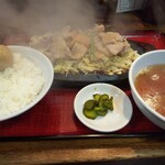 Sen toku - じゅうじゅう焼きライス+肉増し+味付け玉子