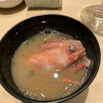 鮨 由う - 牡丹海老の味噌汁