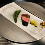 窯焼き割烹 黒泉 - 黒タンの炉窯焼き