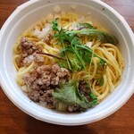 麺屋CHIKUWA - 鴨挽肉とフォアグラ油のまぜそば