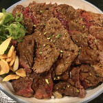 肉食堂 最後にカツ。 - 俺のステーキ丼（アップ）