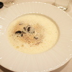 OGINO organic Restaurant - 【2011/10】サンマとじゃがいものクレープ　ベーコンのカプチーノ　トリュフ風味（2300円）♪