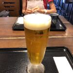 炭火魚 旬彩料理 坂本 - 生ビール中　６００円
