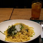 PRONTO IL BAR - じゃこと辛子高菜の和風スパゲティ 560円(税別)
