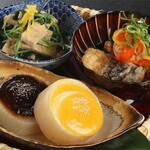 Assorted obanzai basket to choose from