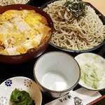 そば処 千金 - そば・かつ丼セット1100円＋そば大盛り