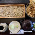 藤かけ - ミニかき揚げ丼とお蕎麦のセット　1210円