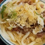 本格手打 いわしや - 初挑戦の肉うどん。天かすで肉が見えない・・・（ＴＴ）