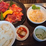 焼肉だいじゅ園 - 焼肉ボリュームセット 1,280円(税別)