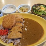 酔ってっ亭 - 一口ヒレカツカレー 780円 ＋コロッケ100円、温泉卵100円