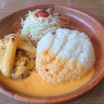 びっくりドンキー - チーズ三昧バーグディッシュ イエロー