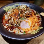 Yattoko - もやし閻魔味噌ラーメン・辛さマシ痺れマシ・ニンニク（930円）
                        