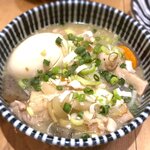 Motsuyaki Kyaputen - もつ味噌煮込み￥380＋煮たまご￥100　2019.10.25