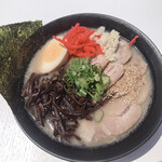 old school 中華そば Miya De La Soul - 青空豚骨ラーメン、チャーシューキクラゲ増し