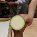 日本橋 蕎ノ字 - みずみずしいズッキーニ