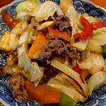 栄夏 - ランチの牛肉野菜炒め